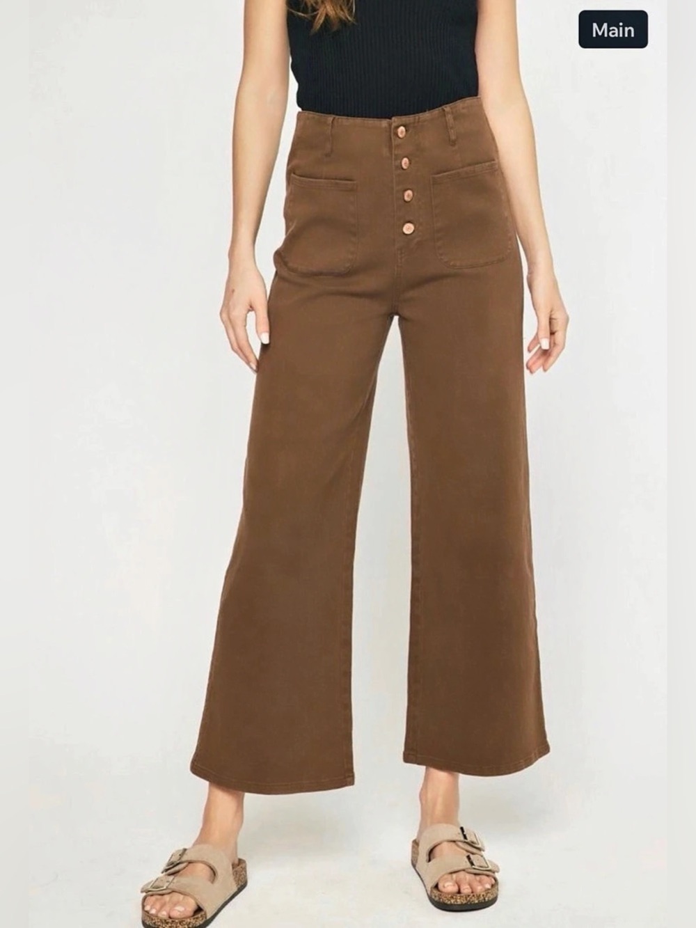 NWT Entro Brown Wide Leg Pants